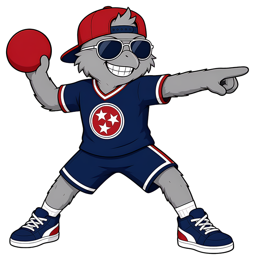Mojo throwing a dodgeball